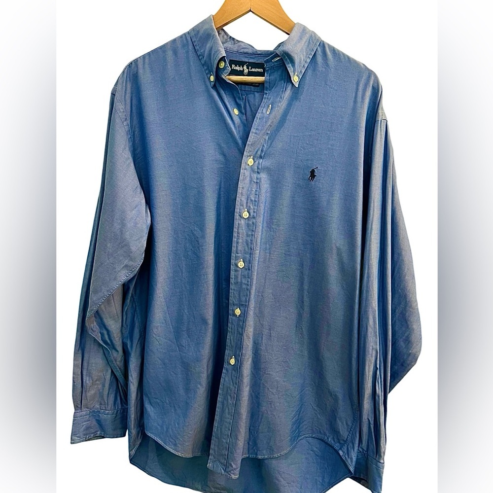 Ralph Lauren Yarmouth Size 16-35 Long Sleeve Dress Shirt Preppy Classic Icon